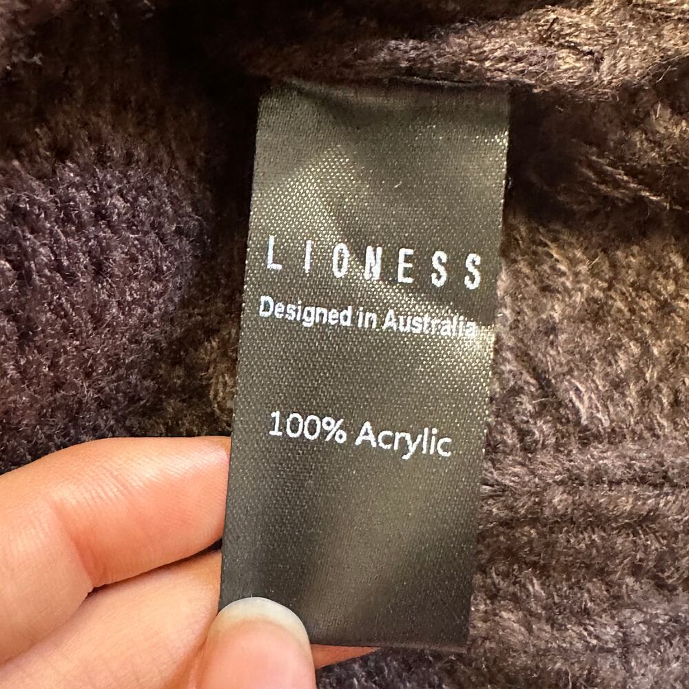 Lioness Gigi Knit Sweater XS Oversized Brown NWT - Picture 9 of 11